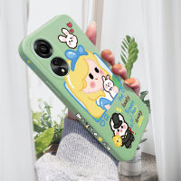 เคสโทรศัพท์ Hp สำหรับ OPPO A78 4G A78 4G เคสโทรศัพท์ดีไซน์ด้านข้างลายขอบสี่เหลี่ยมของเหลวปลอกซิลิโคนคลุมทั้งหมดเคสป้องกันทนแรงกระแทกกล้อง