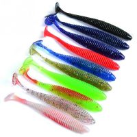 10PCS 8.5cm Floating Soft Bug T Luya Silicone Fishing Lures Soft Bait Set Durable fish Lure With Hooks Mixed ColorLures Baits