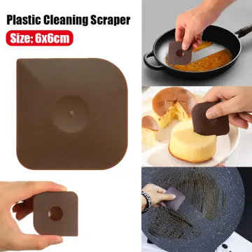 Dish Scraper-Tool Cast-Iron Plastic Pan Iron Skillet Scrubber Food Cleaning  Kitchen Scrapper