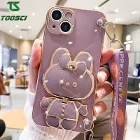 3D สเตอริโอสุดน่ารักตัวยึดกระจกกระต่ายยืนเคสมือถือชุบโลหะปกหลัง TPU นุ่ม + สายคล้องสำหรับ Honor 20 Pro Honor 50 SE 50 Pro Honor 9X Honor 60 Pro Honor 70 Pro Honor 80 pro Honor 80 SE Honor X7A Honor X8A