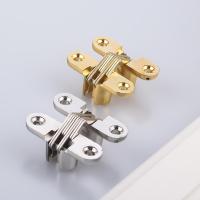 1PCS Hidden Hinges 8x42MM Invisible Concealed Cross Door Hinge Bearing 180D With Screw For Folding Door/Window Furniture DIY Door Hardware  Locks