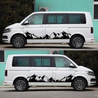 Doordash 2PCS Mountain Graphic สติกเกอร์ตกแต่ง RV Camper Off-Road Auto สติกเกอร์สำหรับ VW Crafter T5 T6 Sprinter