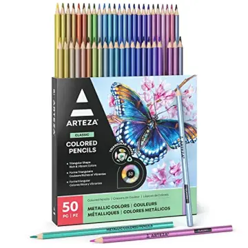  ARTEZA Colored Pencils for Adult Coloring, 72 Drawing Pencils  with Soft Wax-Based Cores, Professional Art Supplies, Vibrant Pencil Set in  Tin for Beginners and Pro Artists