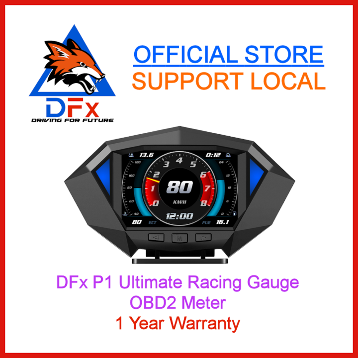 Dfx P Ultimate Racing Gauge Obd Gps Slope Meter Hud Obd Gauge Lazada Singapore