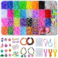Colorful Loom Set Colorful Loom Rubber Bands with Container Bracelet Making Kit for Kids Weaving Crafting for Girls Creativity Birthday Gift value