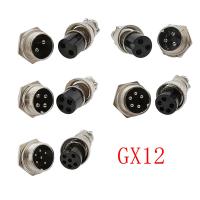 GX12 2Pin 3Pin 4Pin 5Pin 6 Pin Male Female Cable Aviator Aviation Circular Panel Connector Plug Socket GX12 12mm