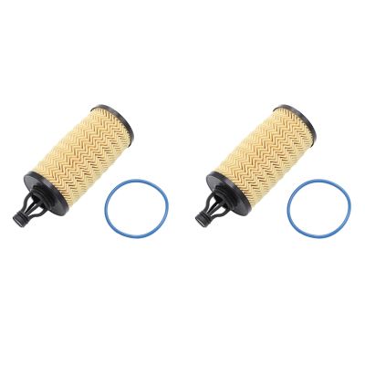 2X Oil Filter with Rubber O-Ring for Maserati Ghibli Quattroporte Levante 3.0L 311401 298939