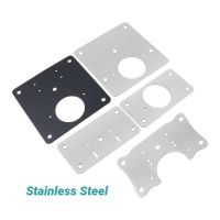 4PCS Stainless Steel Cabinet Hinge Repair Plate Kit Kitchen Cupboard Door Hinge Mounting Fixing Plates With Screws