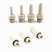 1Pcs 1/8" 1/4" 3/8" 1/2" 3/4" Male Thread To 6-25mm POM Pagoda Connector Soft Pipe Joint Plastic Tech Hose Connector With Washer Pipe Fittings Accesso