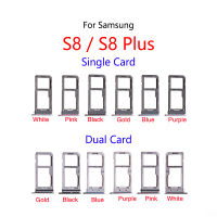 สำหรับ Samsung Galaxy S8 G950 G950F / S8 Plus G955 G955F ถาดใส่ซิมการ์ดใหม่ถาดใส่ซิมการ์ดซ็อกเก็ต-Pueife