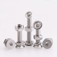 DIN7991 304 stainless steel Combination screw countersunk flat head screws Hex socket M2 M2.5 M3 M4 screws bolts washer nut Nails  Screws Fasteners