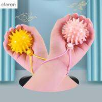 CLARON ของเล่นกล้ามเนื้อผ่อนคลายผ่อนคลายร่างกายที่มีสีสันมีสายรัดลูกบอลสำหรับบีบบอลบอลฟิตเนสลูกบอลนวดโยคะ