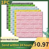 ๑❧ 3D Wall Stickers Imitation Brick Wallpapers Anti-Collision Sponge Wall Sticker Mural Bedroom Decorative наклейки на стену