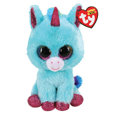Ty Beanie Unicorn Plush ตุ๊กตาตุ๊กตาน่ารัก Big Eyes กับ Horn สัตว์ของเล่นเครื่องประดับ Healing ของเล่นเด็กวันเกิดของขวัญ15Cm