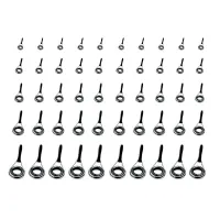 【CW】▥  10pcs Fishing Rod Guides 2/3/3.8/5.1/6.8mm 5 Sizes Pole Repair Access