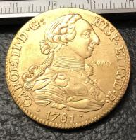 สั่งซื้อล่วงหน้า1781 4 Escudos-Carlos III Gold Copy