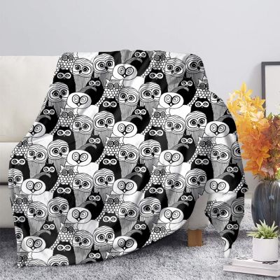 （in stock）Owl Flannel blanket super soft lightweight Selimut Bulu gift sofa blanket extra large girl（Can send pictures for customization）