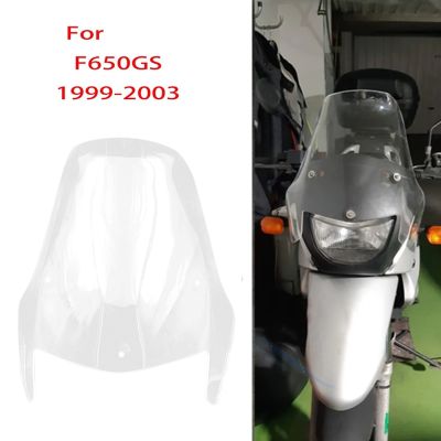 Clear Motorcycle Windshield WindScreen Wind Shield Screens Deflectors for-BMW F650GS F 650 GS 1999-2003
