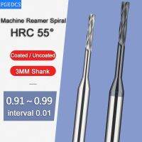 0.91 มม. ถึง 0.99 มม. เครื่องคาร์ไบด์ Reamer Spiral Flute ความแม่นยําสูงเครื่องตัดโลหะ CNC 0.92 0.94 0.96 3MM Shank