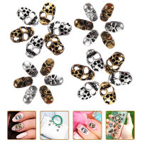 ROSENICE【HOT】 40pcs Skull Nail Charms Metal Nail Decals Vintage Manicure Decors for DIY Nail Tip