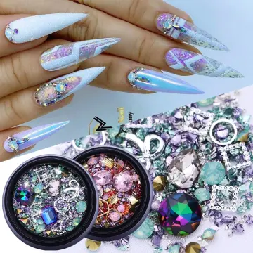 1 Box Mixed Colorful Rhinestones For Nails 3D Crystal Stones For Nail Art  Decorations Diy Design Manicure Diamonds