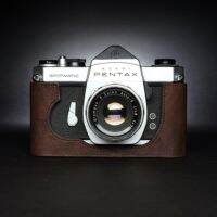 【LZ】✶❒  Feito à mão caso de couro genuíno caso protetor para pentax kx spotmatic sp spf saco da câmera caso semi base escudo