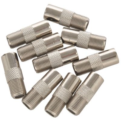10Pcs Straight Metal F Type Female to TV PAL Male RF Connector Adapter