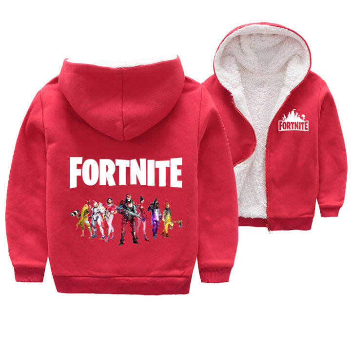 เสื้อแจ็คเก็ตขนแกะ-fortnites-สำหรับวัยรุ่นเด็กหญิงเด็กชายเสื้อผ้าเด็กเสื้อแจ็คเก็ตกันหนาวมีฮู้ดชุดขนแกะติดซิปหนาปะการังขนแกะเสื้อผ้าฤดูหนาว-t067-0000