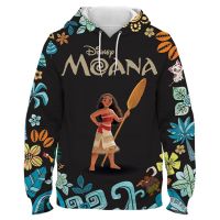 Moana-Sudadera con capucha para hombre y mujer, ropa de calle informal con estampado 3D de la película de Disney, jersey de dibujos animados de Anime, Primavera