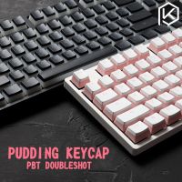 pudding pbt doubleshot keycap oem back light for mechanical keyboards milk white pink black gh60 poker 87 tkl 104 108 ansi  iso Basic Keyboards