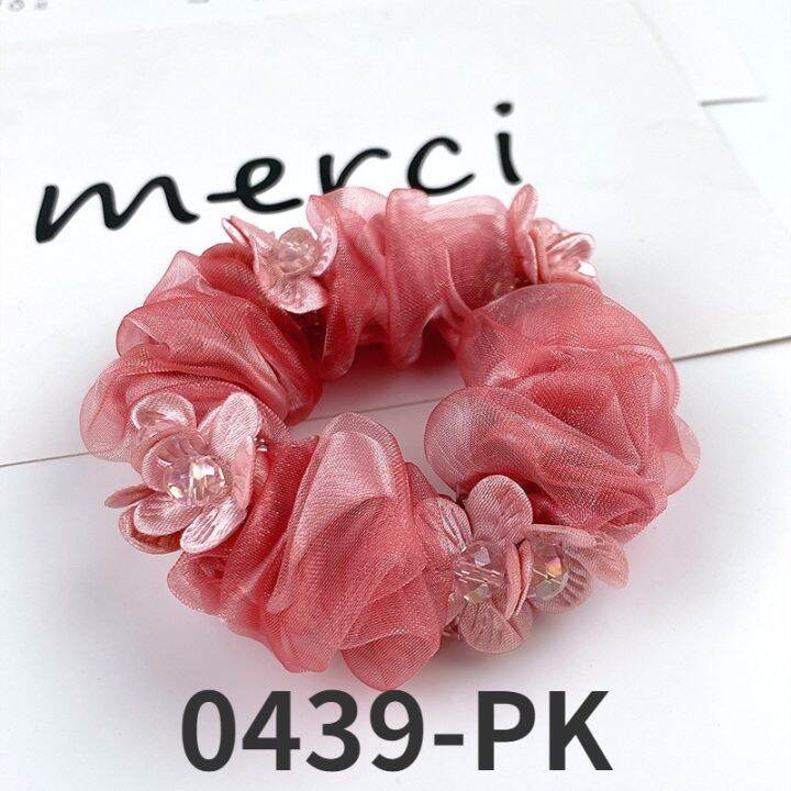 new-korean-version-silk-organza-large-intestine-high-elasticity-flower-hair-ornament-without-hurting-hair