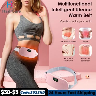 Menstrual Heating Pad Smart Warm Palace Belt Relief Waist Pain Cramps Vibrating Abdominal Massager Electric Waist Belt Device
