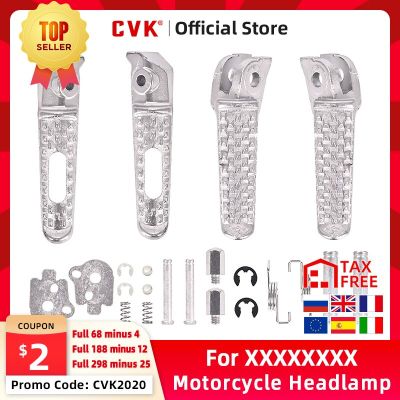 CVK 1Pair Aluminum Alloy Anti-Skid Black CNC Folding Foot Pegs Pedal Rest Front and Rear Footpegs Footrest For HONDA CBR600RR Wall Stickers Decals