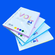 Giấy bìa màu A4, bìa cứng loại 1 đủ 100 tờ định lượng 160 gsm