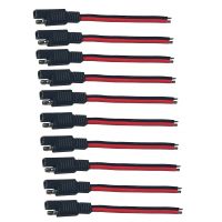 ☍▥ 5PCS 15CM SAE 2 Pin Quick Connector Disconnect Plug 14AWG SAE Extension Cable Wire Harness for Motorcycle Generator Solar Panel