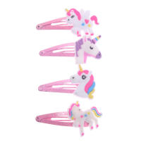 1 Pair Cartoon Fashion Jewelry Clips Kids Unicorn Hairpins