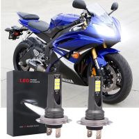 New ชุดหลอดไฟหน้า H7 6000K สีขาว สําหรับ YZF R6 YZFR6 2008 to 2016 R3 2018 2 ชิ้น