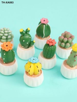 mini cactus furnishing articles micro simulation meaty plant potted desktop ornaments blind box