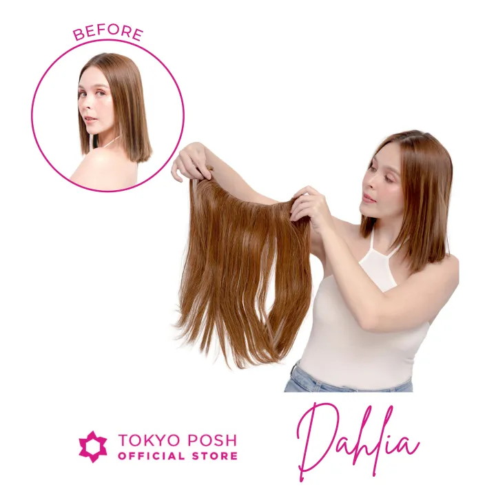 Tokyo Posh DAHLIA Hair Extensions Long & Straight Halo String Hair