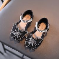 ◈ Summer Girls Sandals Fashion Sequins Rhinestone Bow Girls Princess Shoes Baby Girl Shoes Flat Heel Sandals Size 21 35TH