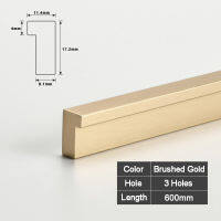 2021WV Long Cabinet Handles 600mm Brushed Gold T Bar Kitchen Cupboard Drawer Knob Pulls Aluminum Alloy Furniture Handle Hardware 226