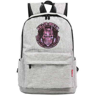 JoJos Bizarre Adventure Golden Wind King Crimson Backpack Student School Shoulder Bag Rucksack Satchel Laptop Knapsack Travel