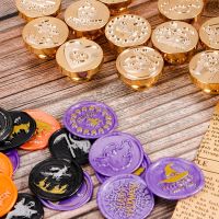 Hot Sale 25mm Happy Halloween Wax Seal Stamps Witch Broom Skull Bat Pumpkin Sealing Stamp head For Halloween Scrapbooking