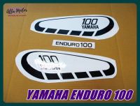 YAMAHA ENDURO100 BODY STICKER SET "BLACK"  #สติ๊กเกอร์ตัวรถ ยามาฮ่า สีดำ เคลือบเงา งานคมชัด