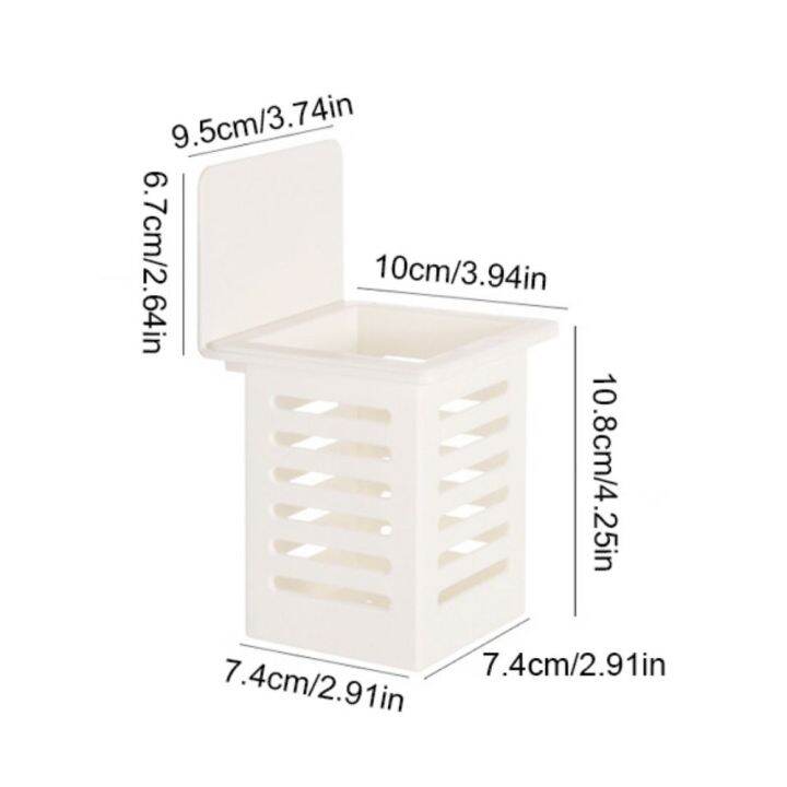 sdfbn-อุปกรณ์ติดผนัง-สร้างสรรค์และสร้างสรรค์-พลาสติกทำจากพลาสติก-จุได้มาก-สีขาวขาว-สำหรับช้อนส้อมยาสีฟัน-ตะเกียบทรงกระบอก-ชั้นวางท่อระบายน้ำในครัว-ที่ใส่แปรงสีฟัน-ห้องน้ำในห้องน้ำ