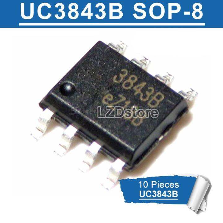 10pcs UC3843B SOP-8 UC3843 SOP8 UC3843BDR UC3843BD1R2G SOP SMD PWM ...