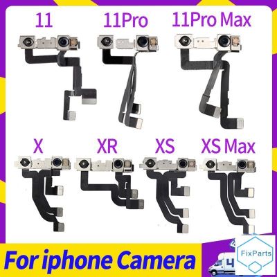 กล้องด้านหน้าขนาดเล็กเดิมสำหรับ IPhoneX XR XS XSMax 11 11PRO 11PROMAX Pro Max เซ็นเซอร์โทรศัพท์สายกล้องหน้าโค้งใบหน้า