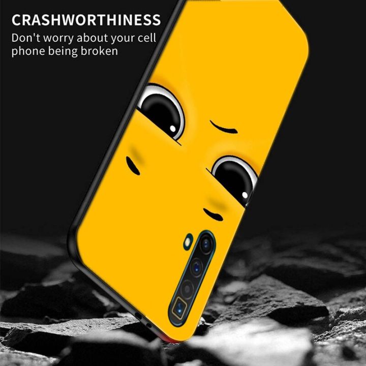 funny-face-for-realme-x3-superzoom-case-silicone-tpu-soft-cute-phone-cover-realmex3-superzoom-x-3-fundas-cartoon-black-bumpers-electrical-connectors