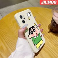 เคส JIUMOO สำหรับ Realme 9 9i 9 Pro Plus V25 Narzo 50 Pro 5G เคสแฟชั่นเครยอนชินจังนิ่มเคสมือถือด้านข้างบางลายขอบสี่เหลี่ยมเคสซิลิโคนนิ่มเคสป้องกันการกระแทก