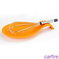 [carfire]Multipurpose Silicone Spoon Rest Pad Food Grade Silica Gel Spoon Put Mat Device